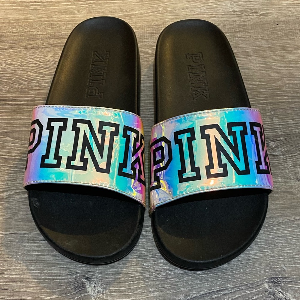 Victoria’s Secret Iridescent PINK Slides